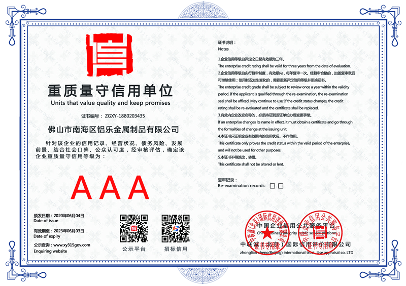 菏澤重質(zhì)量守信用單位